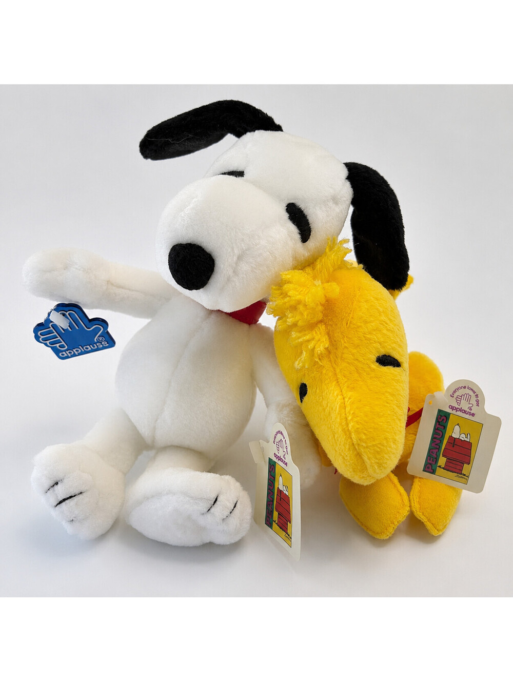 Applause Peanuts Snoopy 8" & Woodstock 6" Plush Friends Set NWT Stuffed Toys